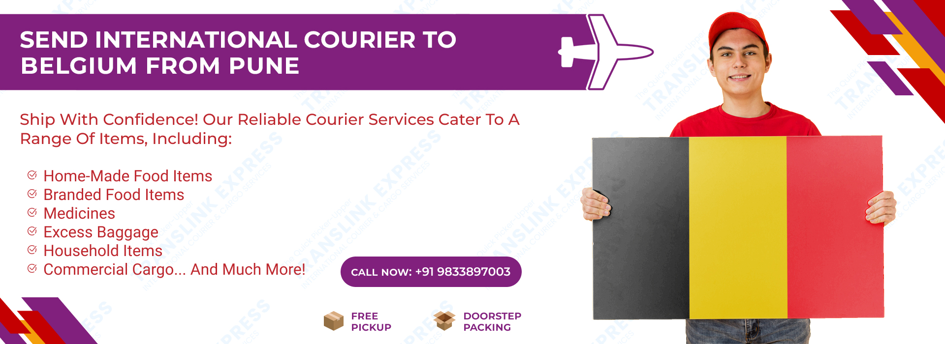 Courier to Belgium From Pune